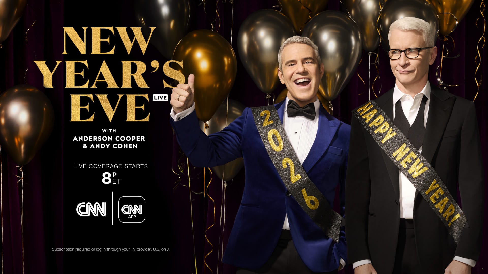 CNN New Year's Eve with Anderson Cooper & Andy Cohen